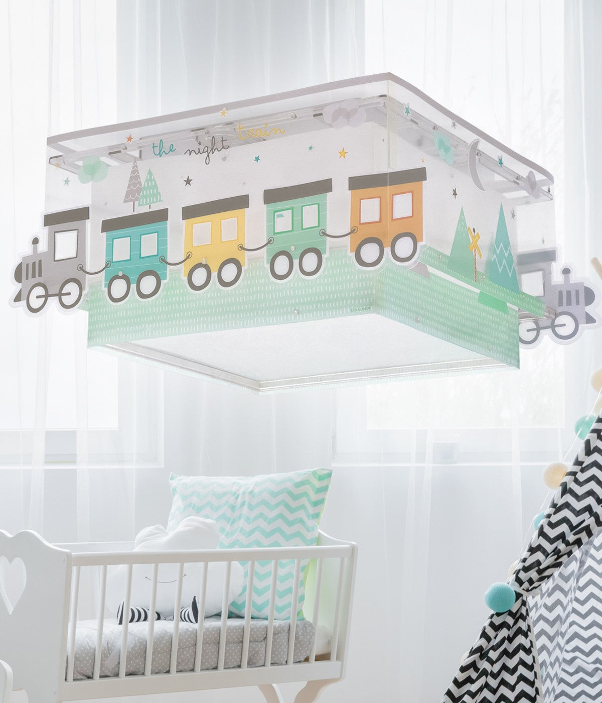 Kinderzimmer Deckenleuchte The Night Train – Bunter Zug
