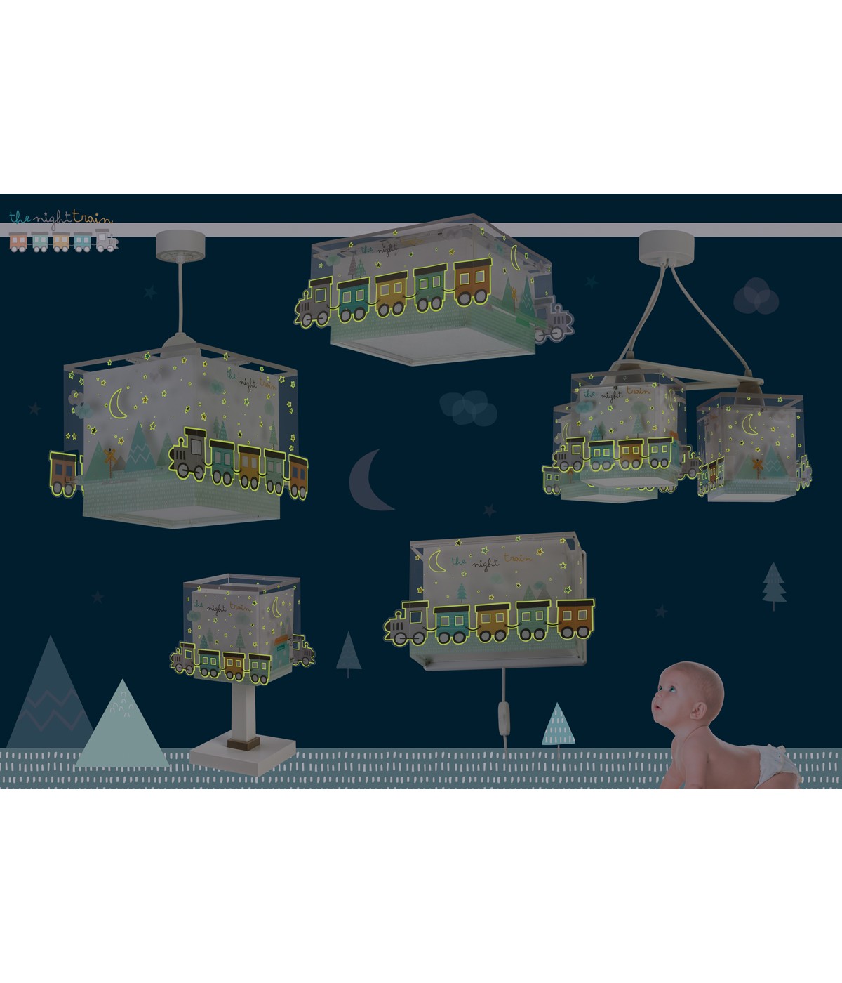 Kinderzimmer Deckenleuchte The Night Train – Bunter Zug