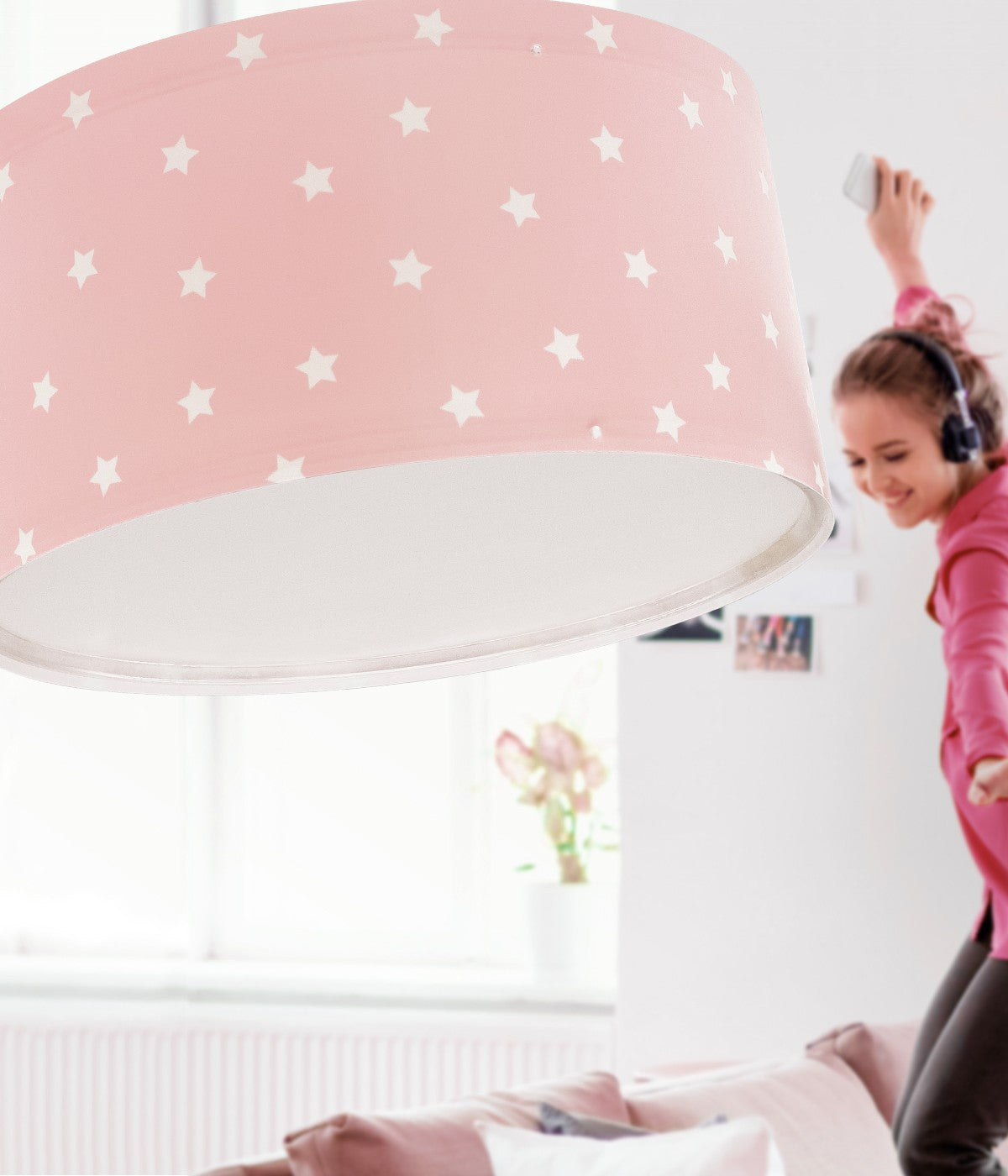 Kinderzimmer Deckenleuchte Star Light – Stern Rosa
