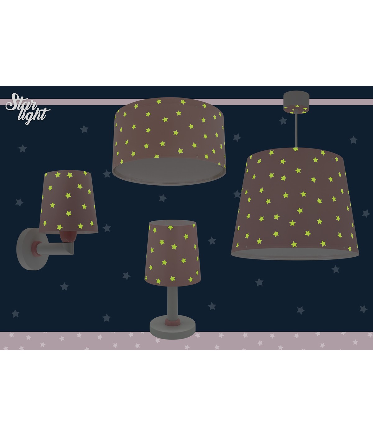Kinderzimmer Deckenleuchte Star Light – Stern Rosa