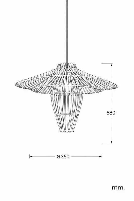 Pendelleuchte Jiang aus Bambus | Natürliche Designleuchte für Wohnräume