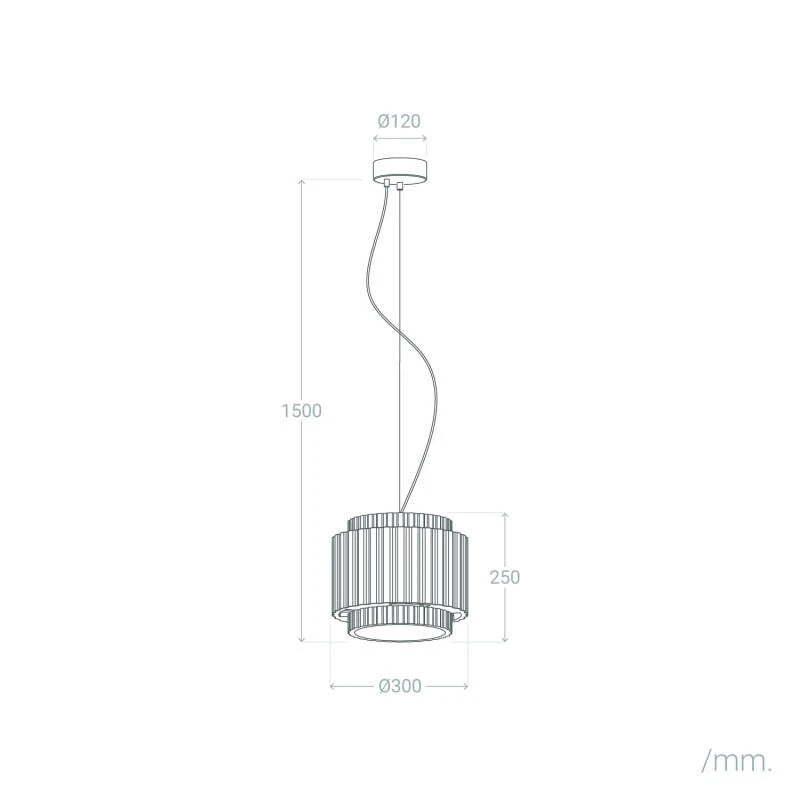 Double Colum Pendelleuchte | Gips