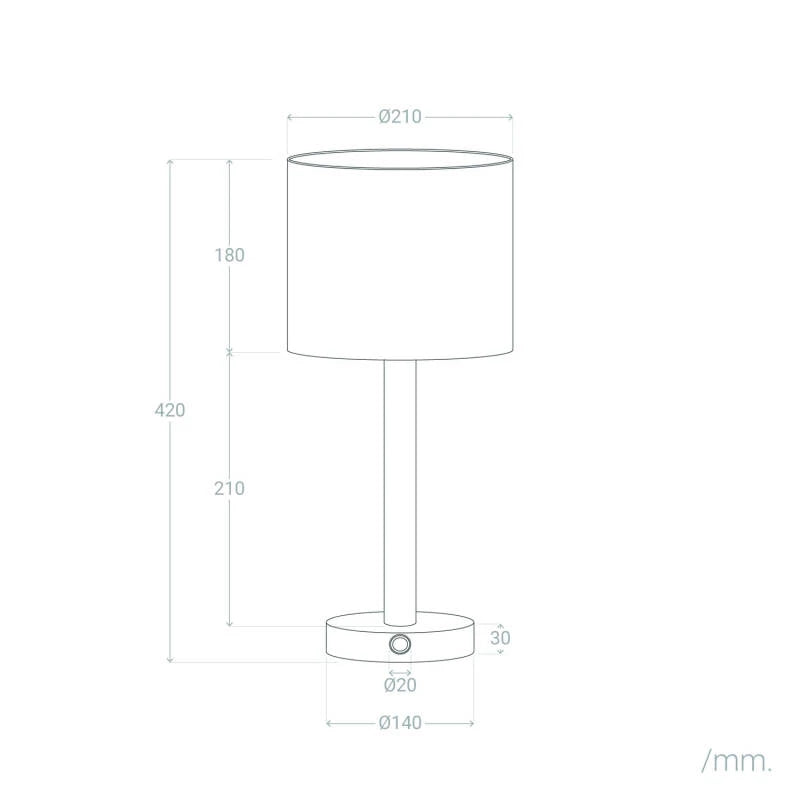 LED-Akku-Tischleuchte FOLGOSA | Natur | USB-aufladbar