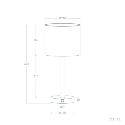 LED-Akku-Tischleuchte FOLGOSA | Natur | USB-aufladbar