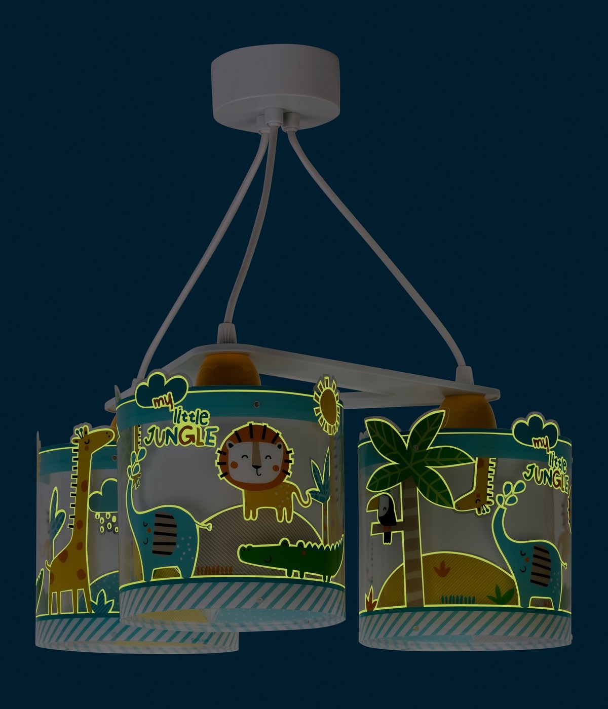 Deckenleuchte My Little Jungle – Dschungeltiere, 3-flammig