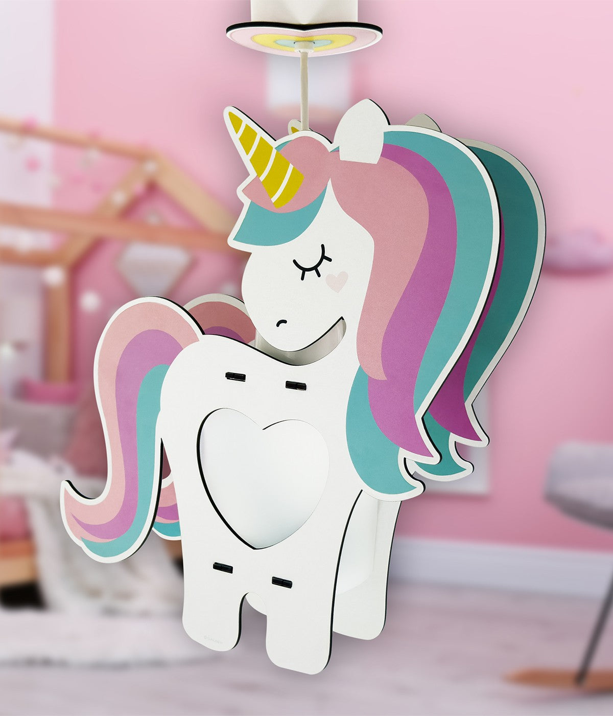 Einhorn- Kinderzimmer- Deckenleuchte voller Fantasie