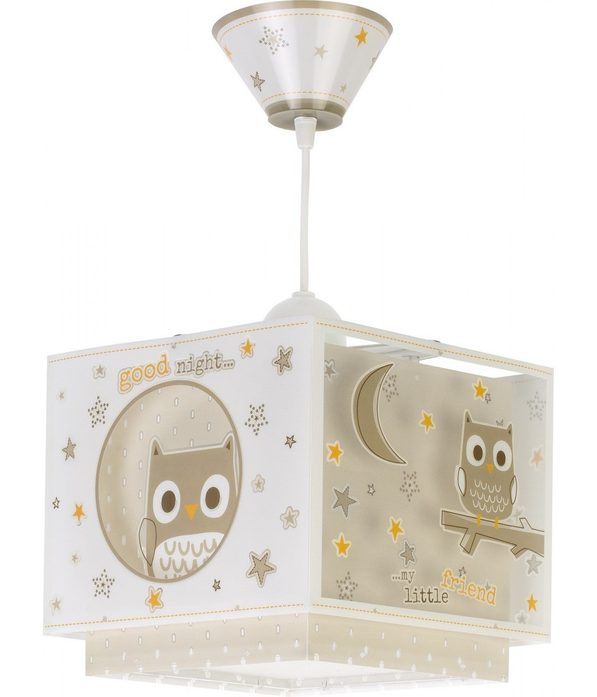 Kinderzimmer Deckenleuchte Good Night – Eule & Sterne