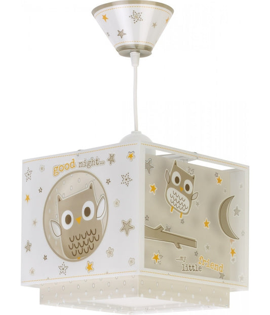 Kinderzimmer Deckenleuchte Good Night – Eule & Sterne