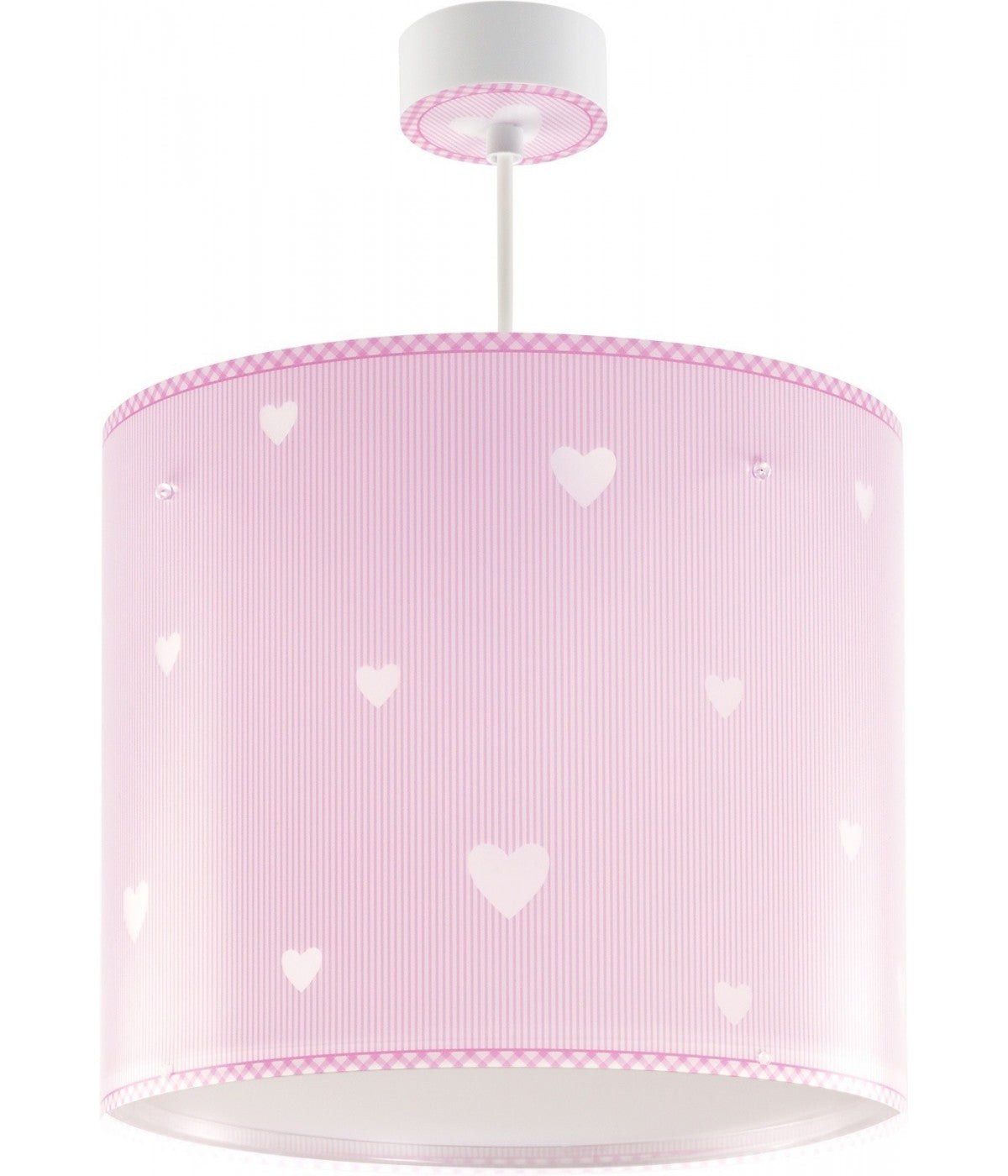 Babyzimmer Deckenleuchte Sweet Dreams mit rosa Herzen und Wolken, Pendelleuchte von Dalber