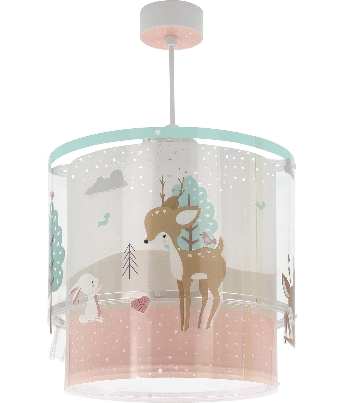 Kinderzimmer Deckenleuchte Waldmärchen – Hirsch & Kaninchen
