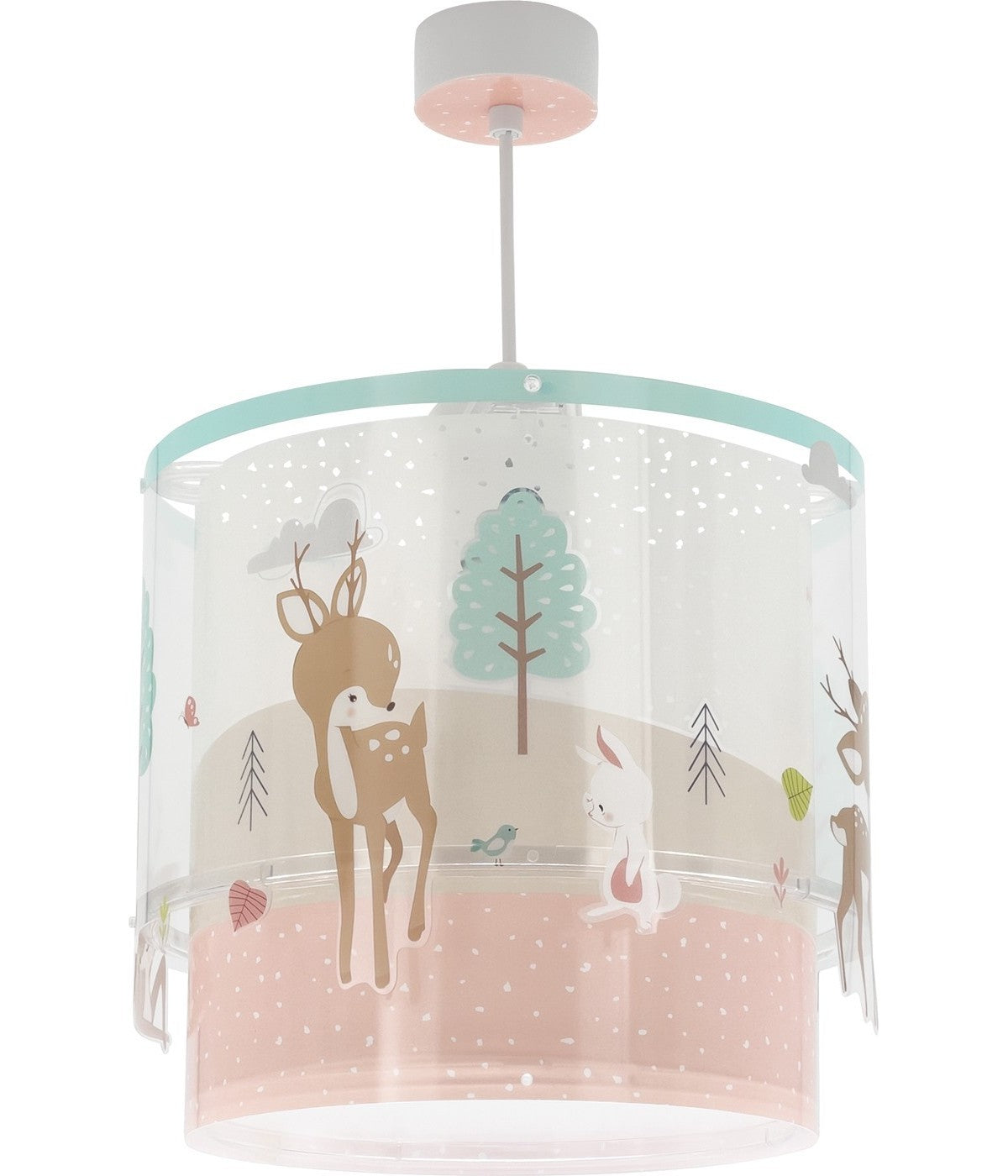 Kinderzimmer Deckenleuchte Waldmärchen – Hirsch & Kaninchen