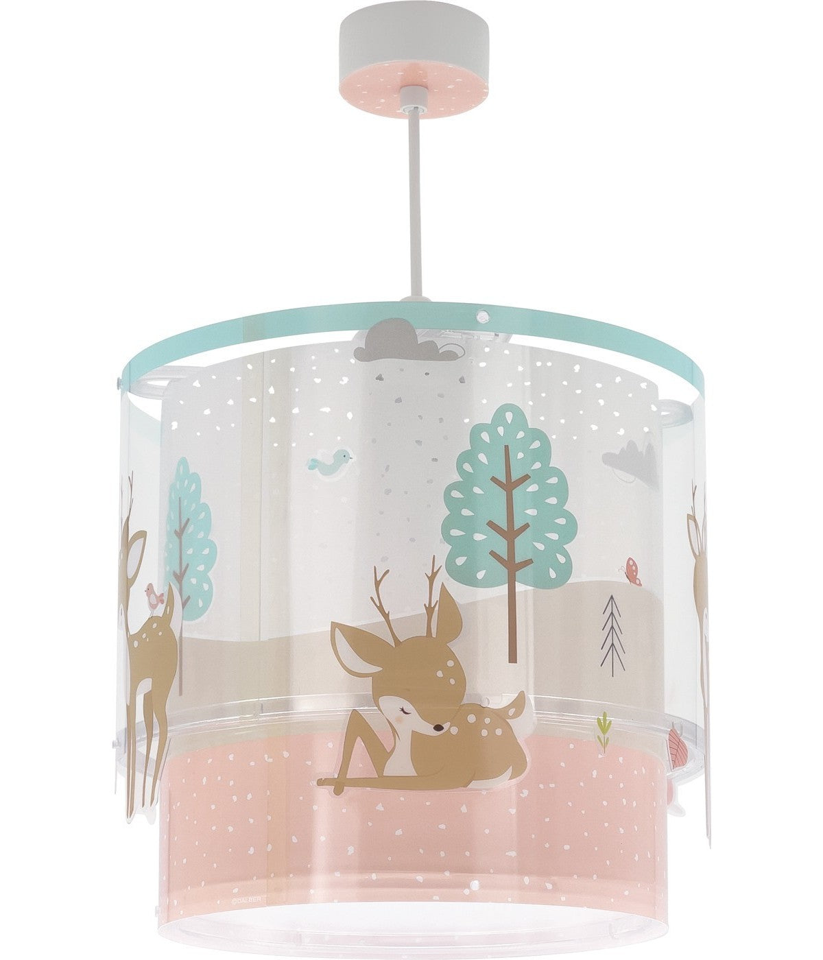Kinderzimmer Deckenleuchte Waldmärchen – Hirsch & Kaninchen