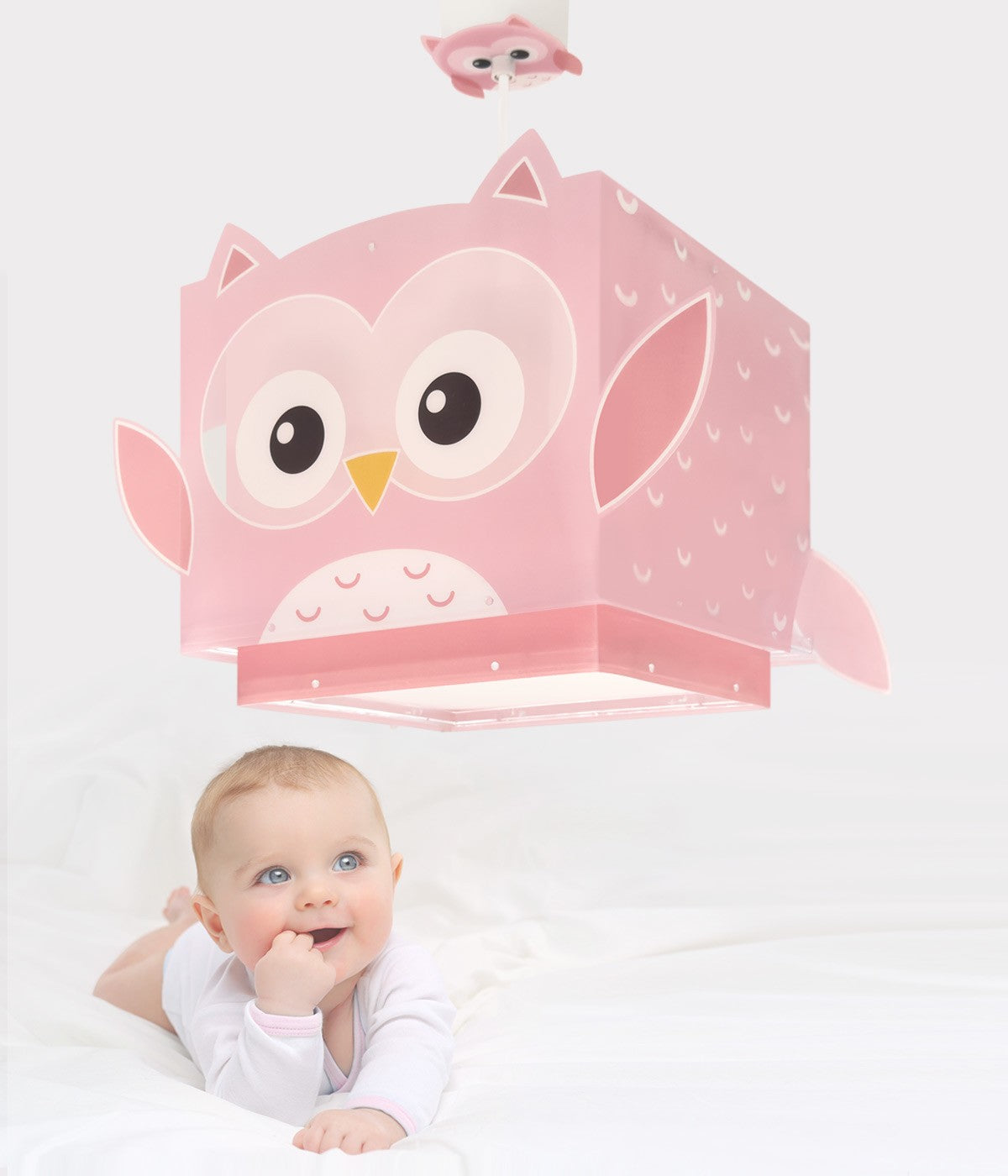 Kinderzimmer Deckenleuchte  Kleine Rosa Eule