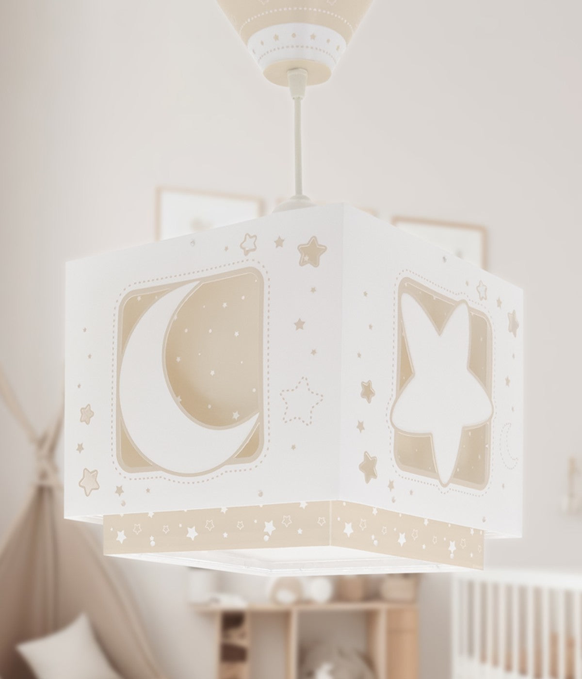 Kinderzimmer Deckenleuchte Luna & Sterne Beige