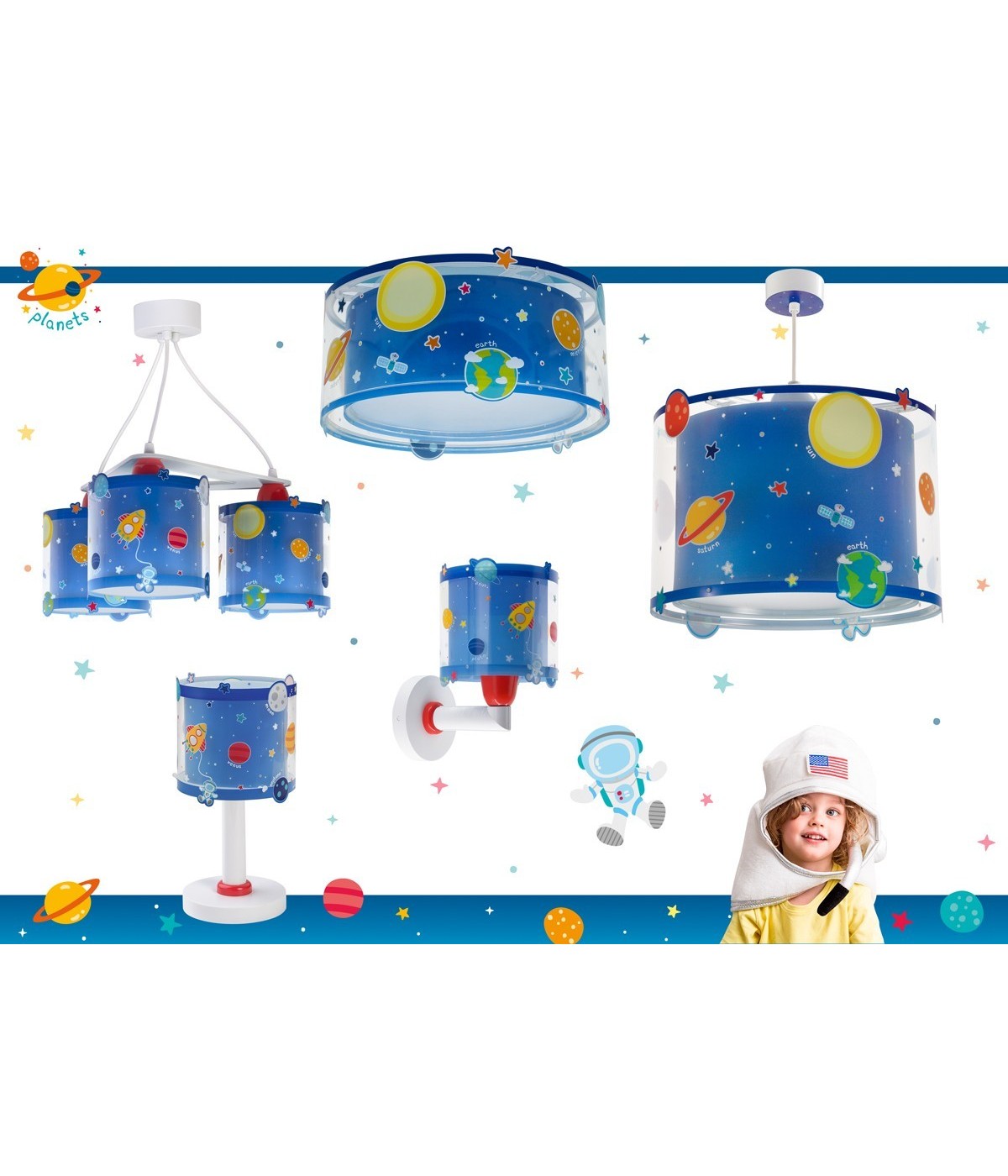 Kinderzimmer Deckenleuchte  Sonnensystem
