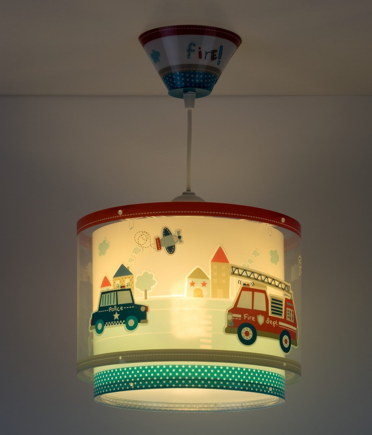 Kinderzimmer Deckenleuchte Police – Polizei & Feuerwehr