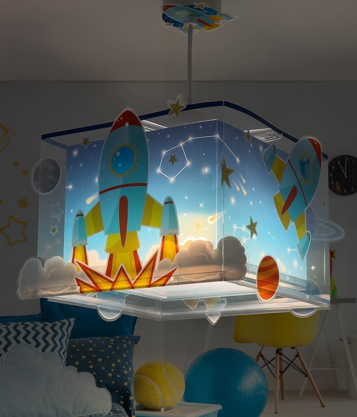 Kinderzimmer Deckenleuchte Rocket – Raketenstart ins Weltall
