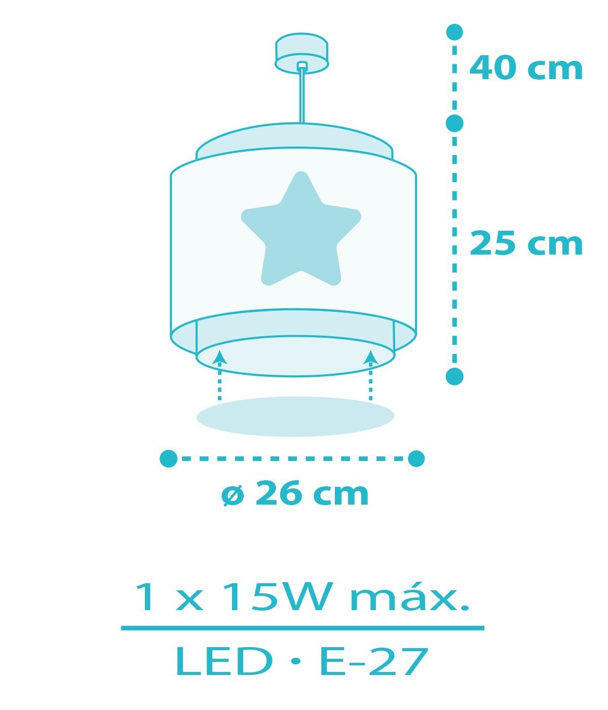 Kinderzimmer Deckenleuchte Baby Dreams – Blaue Sterne