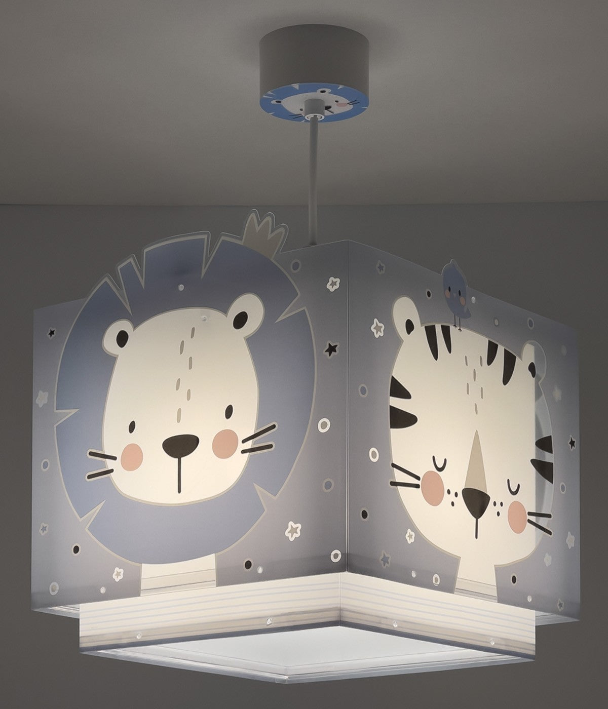 Kinderzimmer Deckenleuchte Baby Jungle Blau
