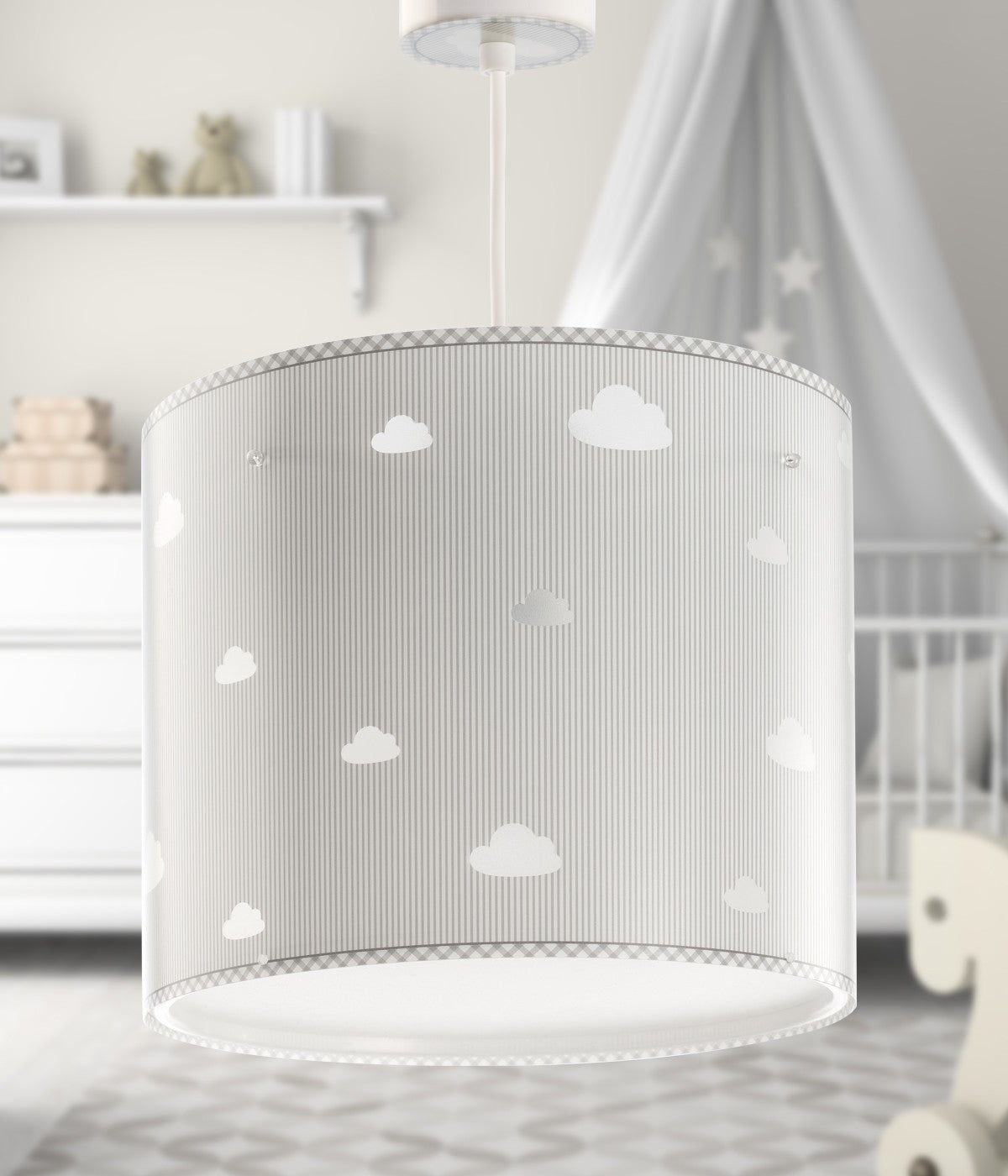 Kinder-Deckenleuchte Sweet Dreams | Wolken Grau
