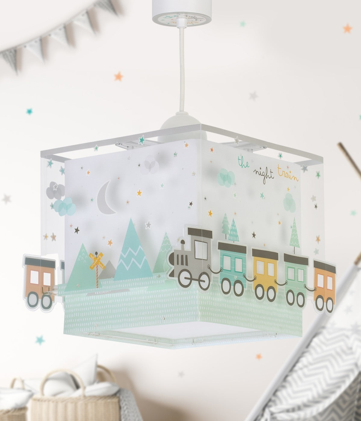Kinderzimmer Deckenleuchte The Night Train – Bunter Zug