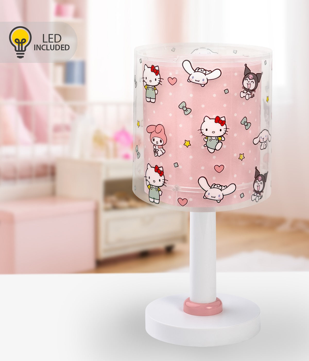 Kinder-Nachttischleuchte Hello Kitty & Friends – Kuromi, My Melody & Cinnamoroll