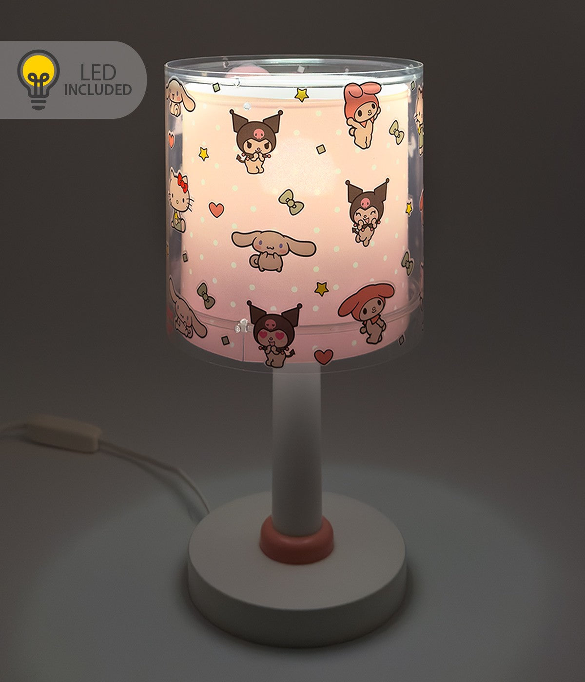 Kinder-Nachttischleuchte Hello Kitty & Friends – Kuromi, My Melody & Cinnamoroll