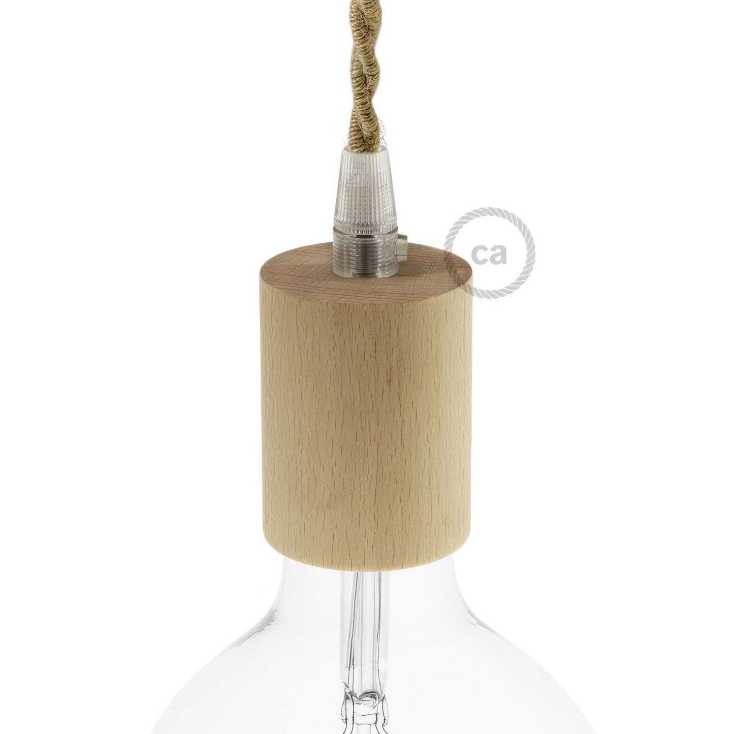 E27 lamp holder set made of wood