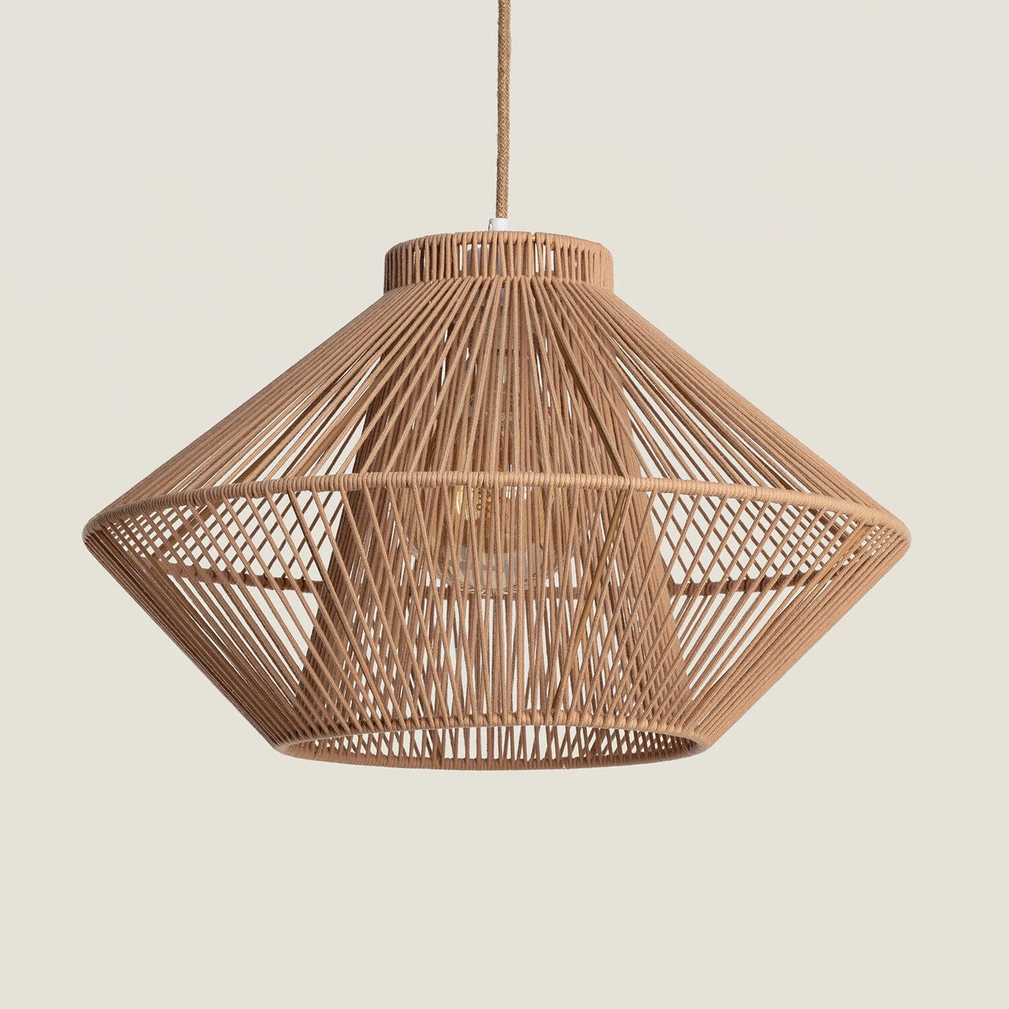 Pendelleuchte Hana aus Baumwollkordel | Natürliche Designleuchte für Wohnräume
