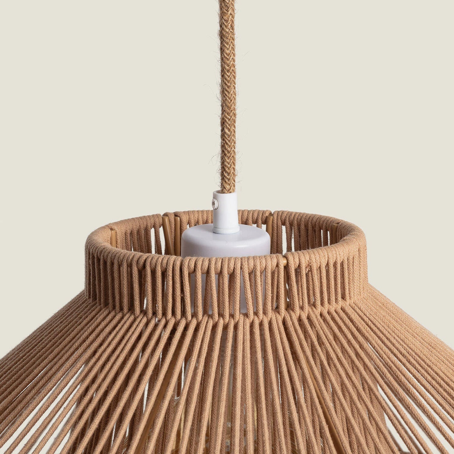 Pendelleuchte Hana aus Baumwollkordel | Natürliche Designleuchte für Wohnräume