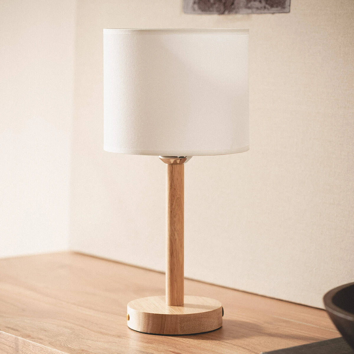 LED-Akku-Tischleuchte FOLGOSA | Natur | USB-aufladbar
