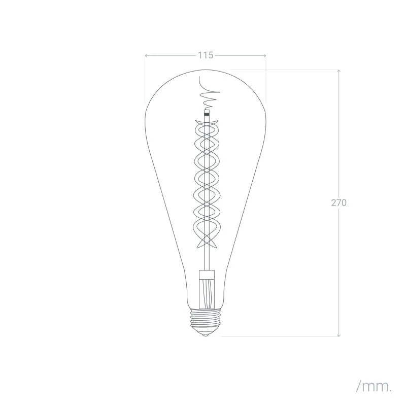 LED-Glühbirne Filament E27 8W 800 lm ST115 Bernstein