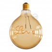 Ampoule LED suspendue 4,5 W 250 lm E27, Gold Globo G125, « Love », 1800 K, dimmable