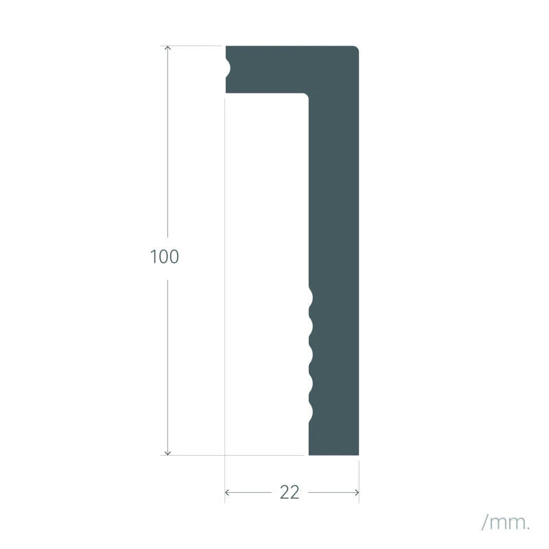 Sockelleiste Kabeldurchführung 2m Edge