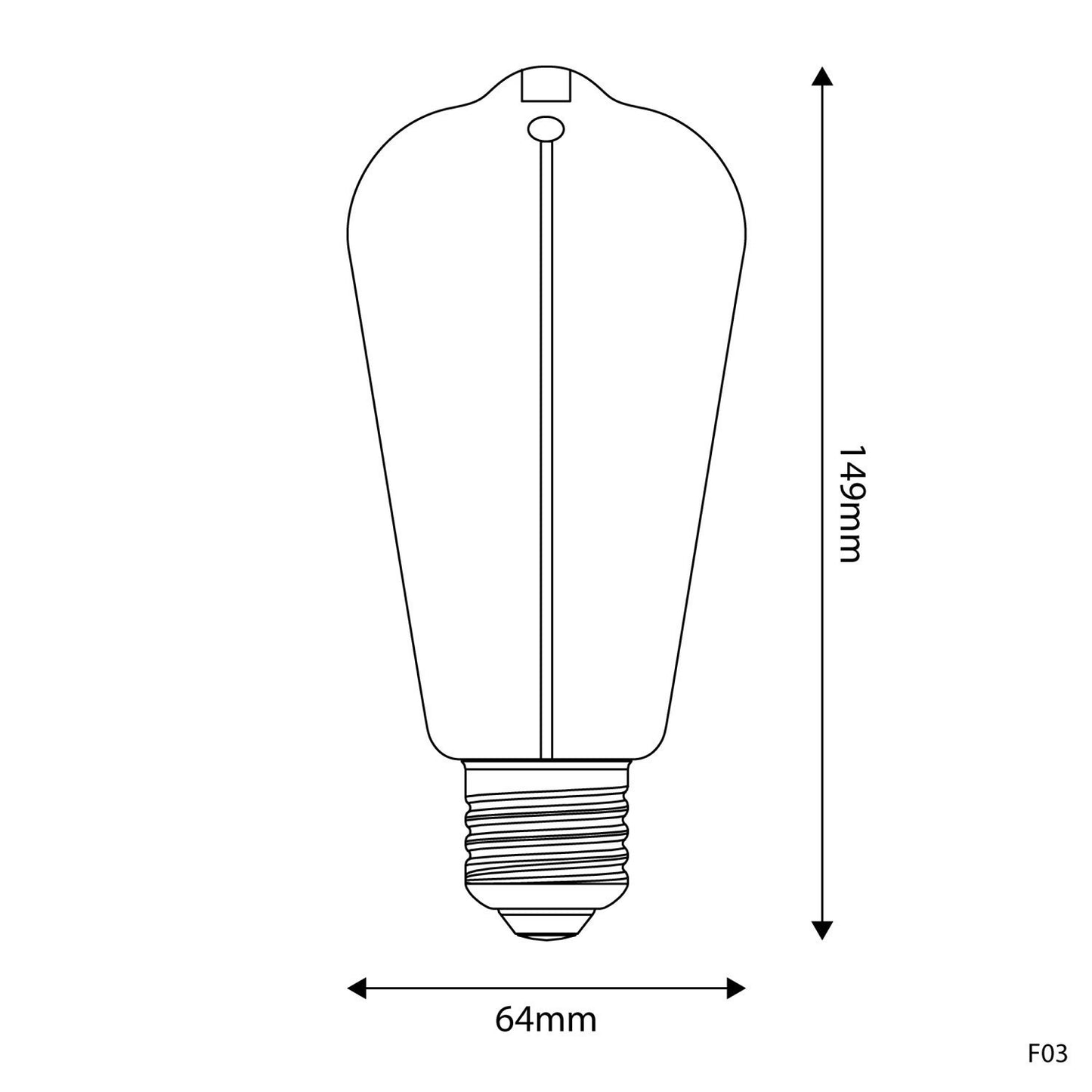 LED Glühbirne Magnetic Deco Line Edison ST64 Smoky, 2,2W 60Lm E27 1800K