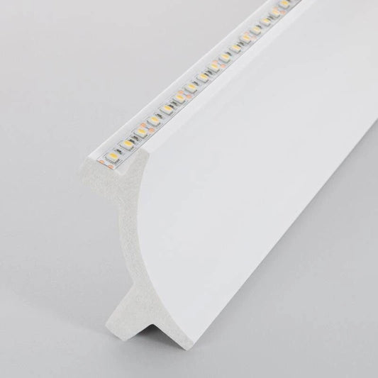 Sockelleiste für 2 LED-Streifen 2m Bogen Design