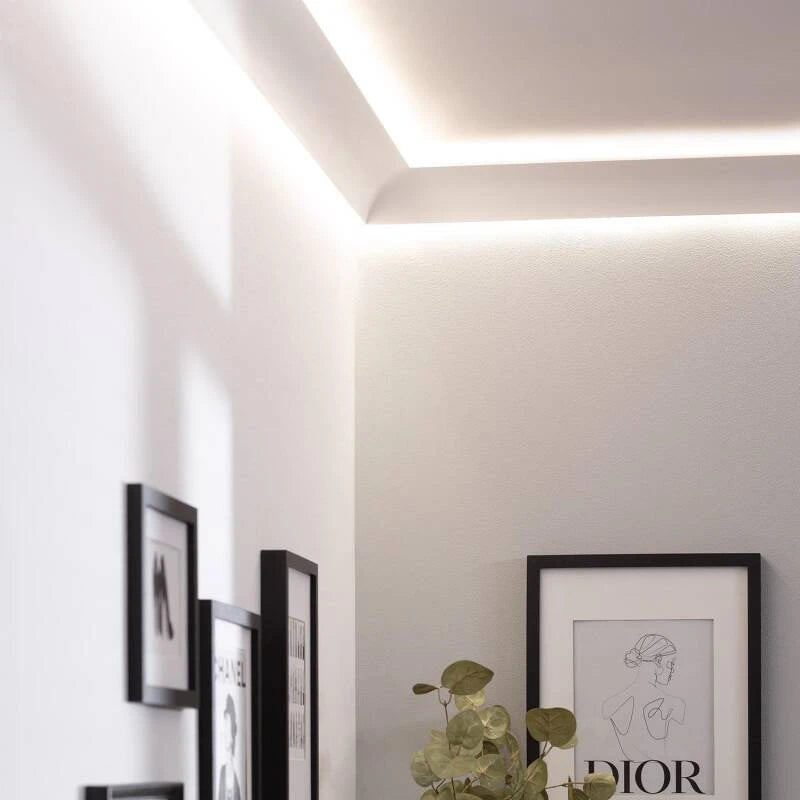 Sockelleiste für 2 LED-Streifen 2m Bogen Design