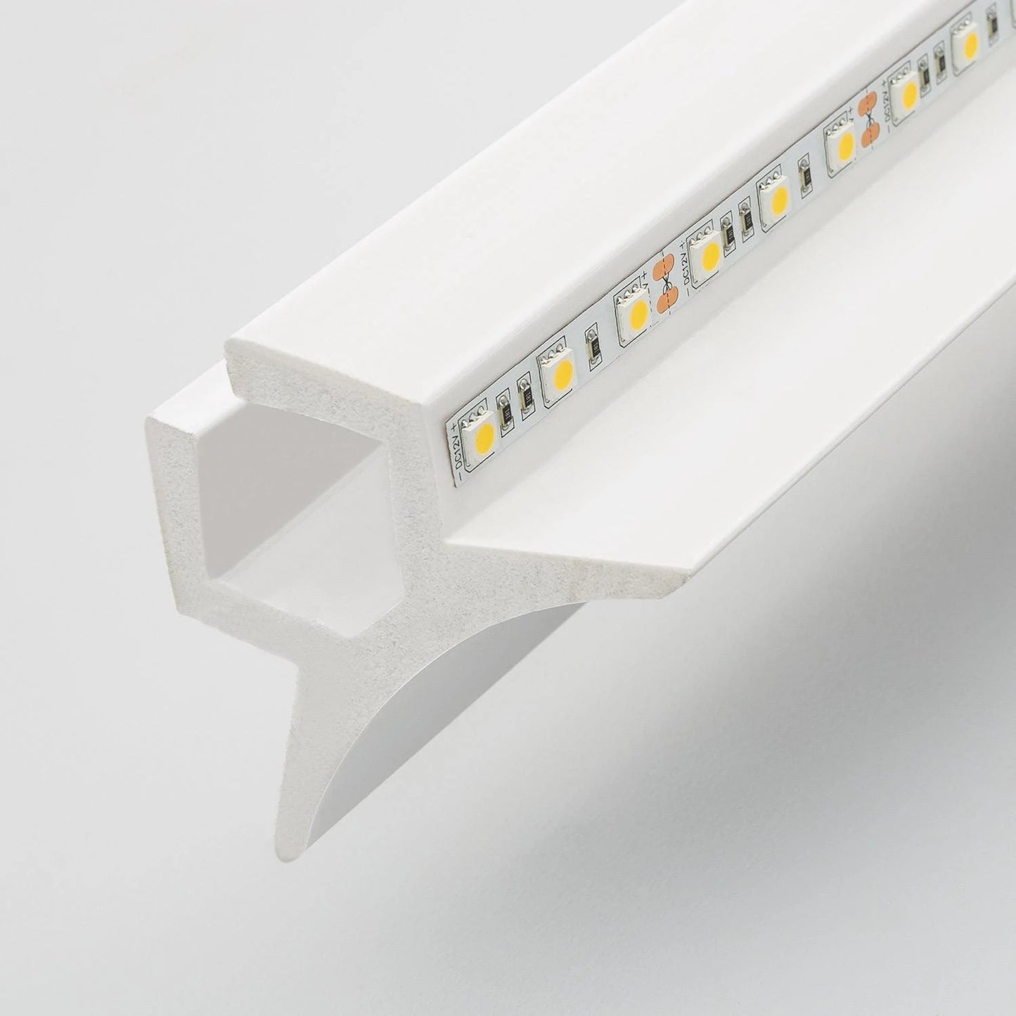 Sockelleiste für 2 LED-Streifen 2m Bogen