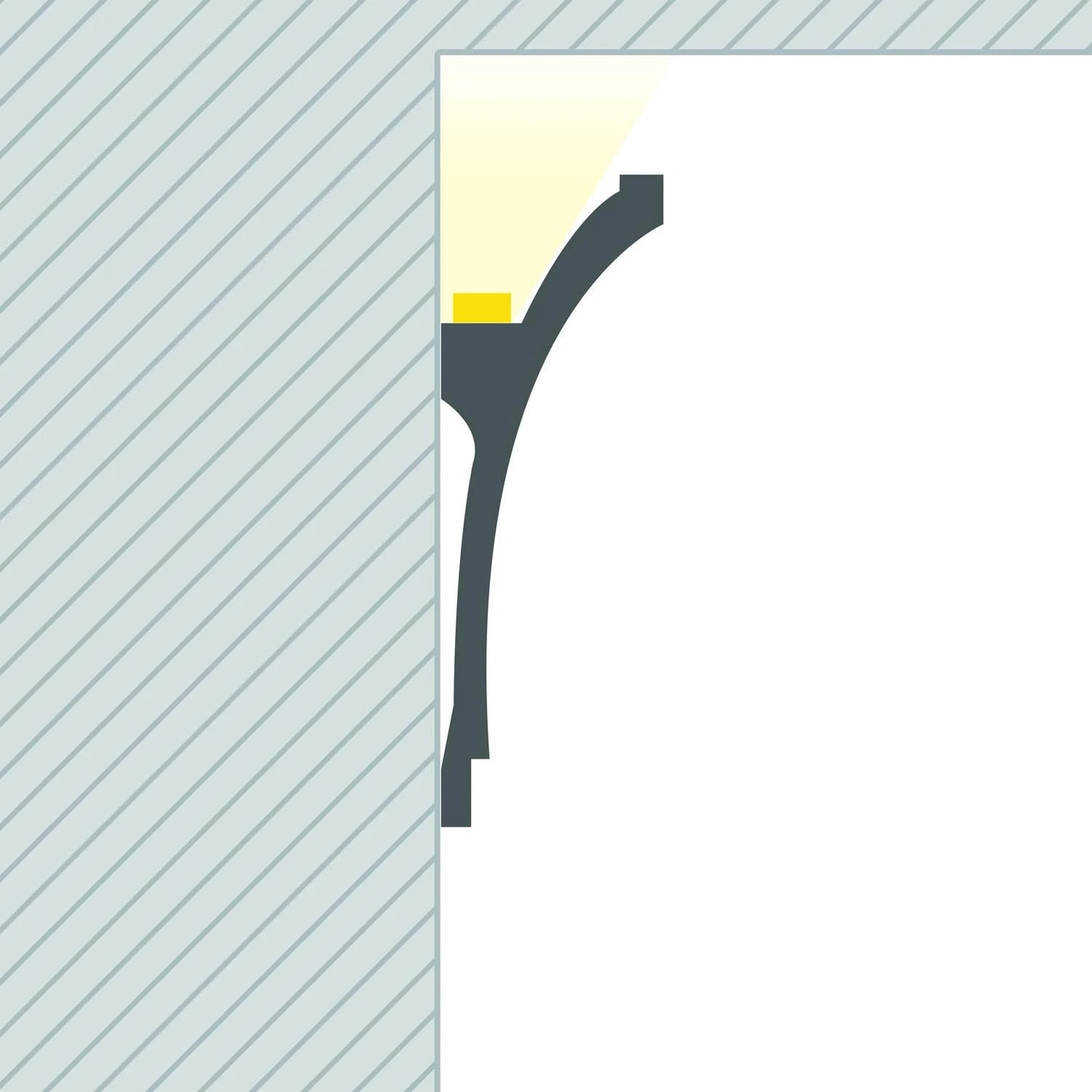 Zierleiste für LED-Streifen 2m Design