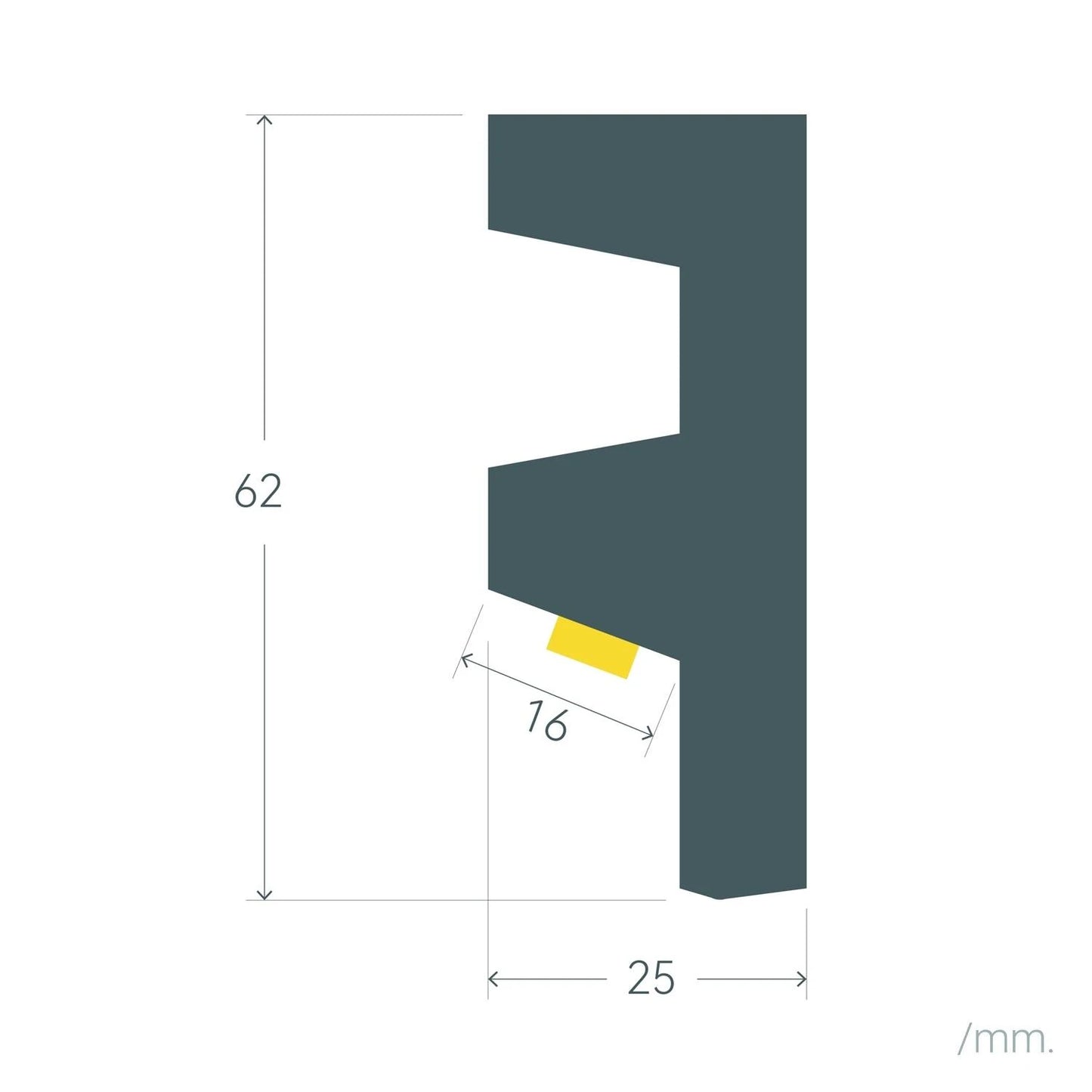 Zierleiste für LED-Streifen 2m Modern