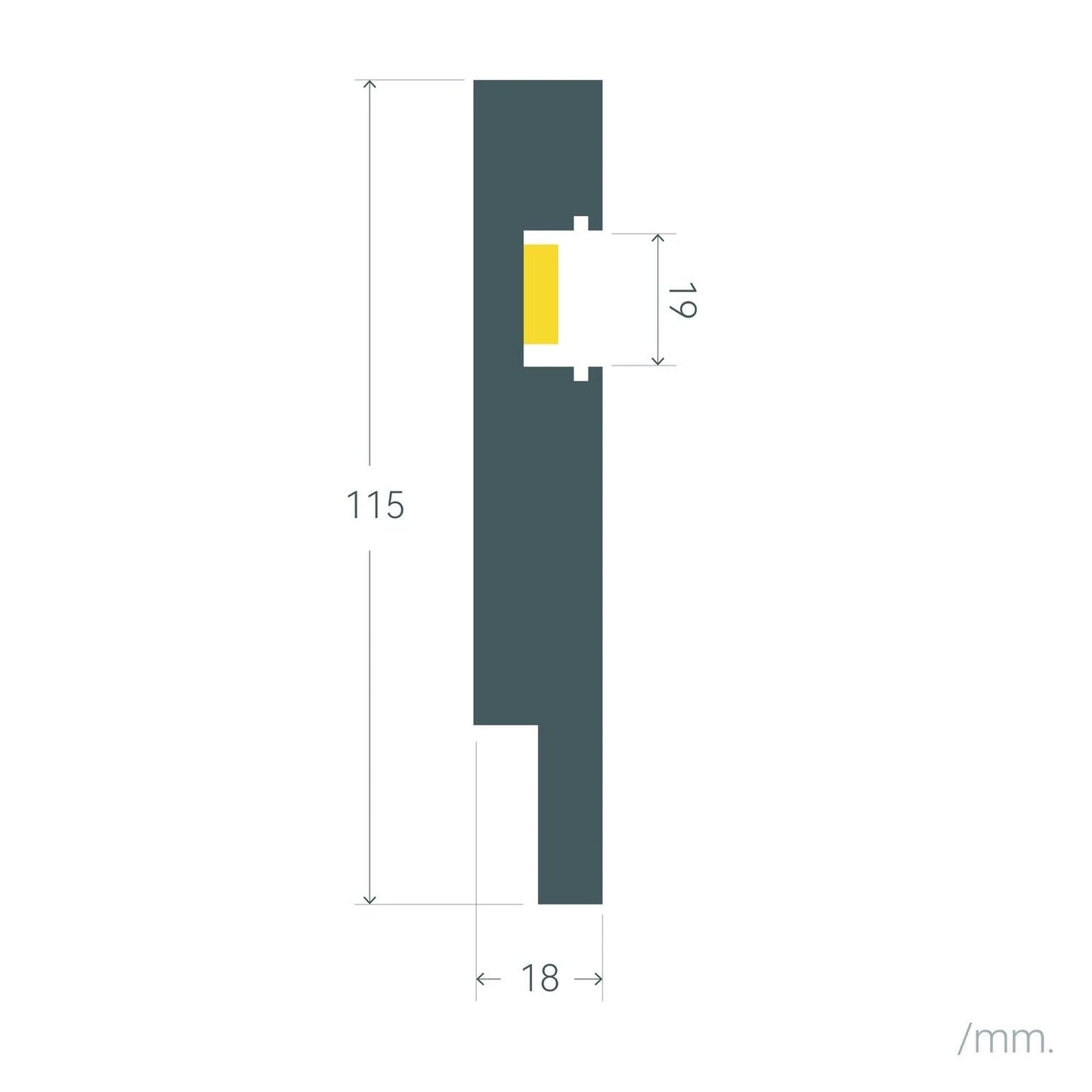 Fussleiste für LED-Streifen Modern