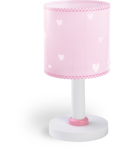 Kinder-Nachttischleuchte Hearts – Herzen Rosa