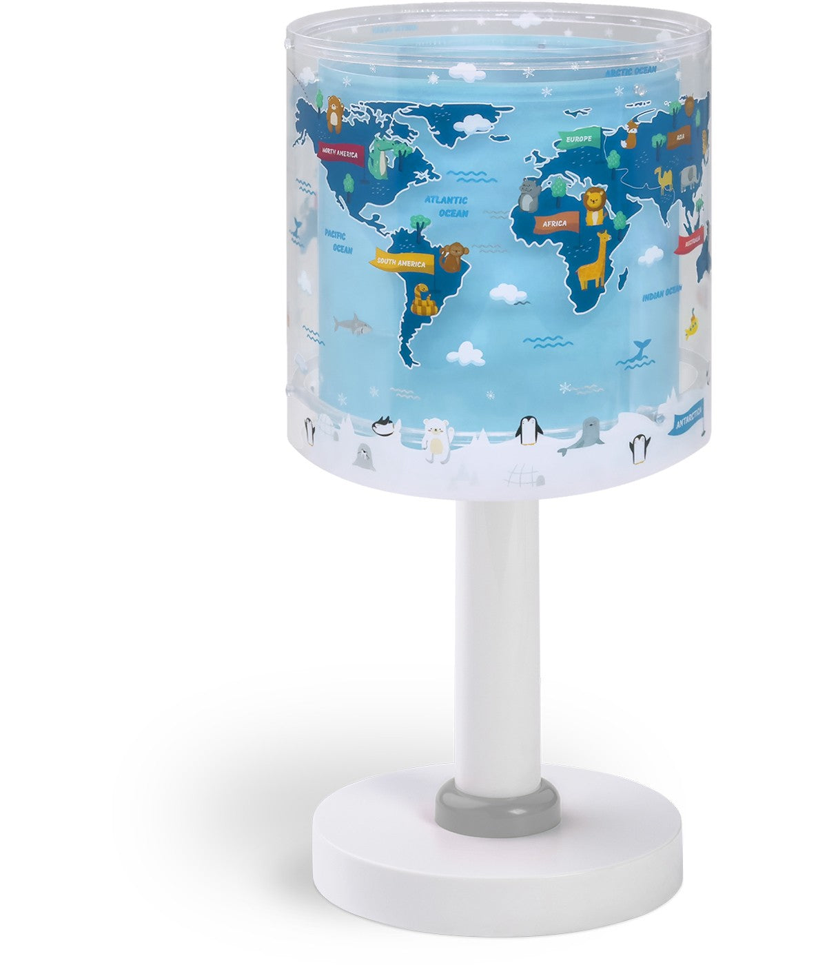 Kinder-Nachttischleuchte Kids World – Weltkarte