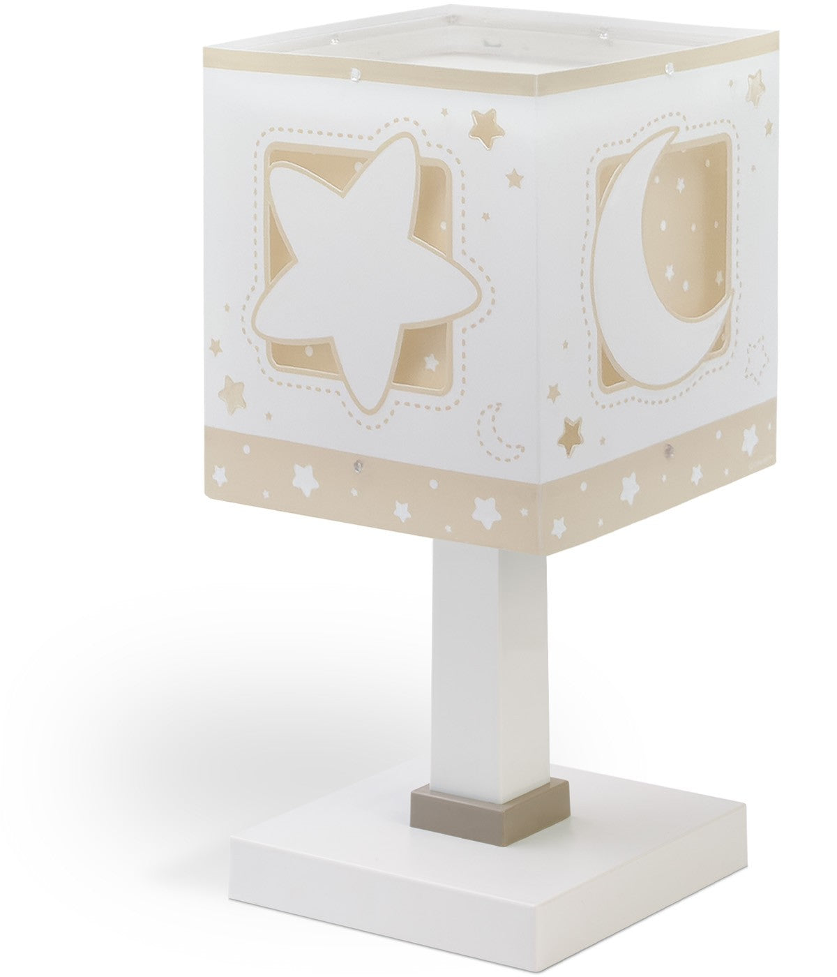 Kinder-Nachttischleuchte Moonlight – Luna & Sterne Beige