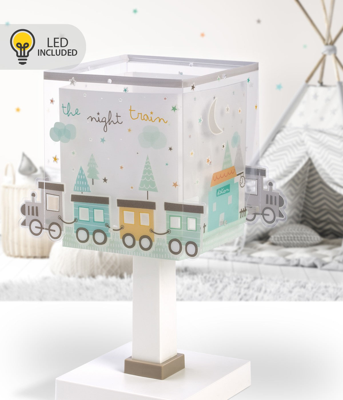 Kinder-Nachttischlampe The Night Train | Bunter Zug