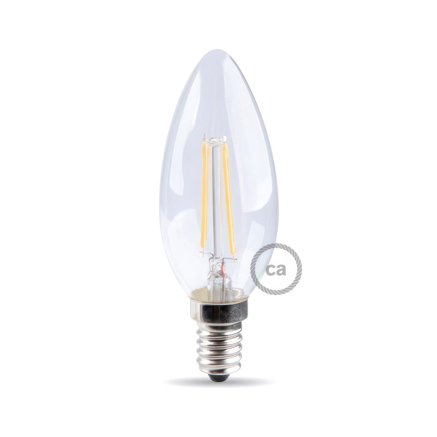 Ovalförmige Filament LED-Glühbirne 4.5W 470Lm E14 Klar 2700K