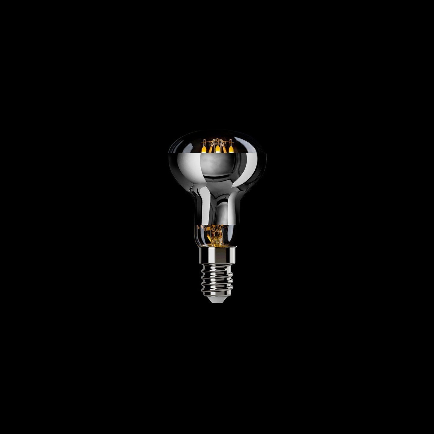 Ampoule LED argentée effet miroir R50 4W 470lm E14 2700K à intensité variable
