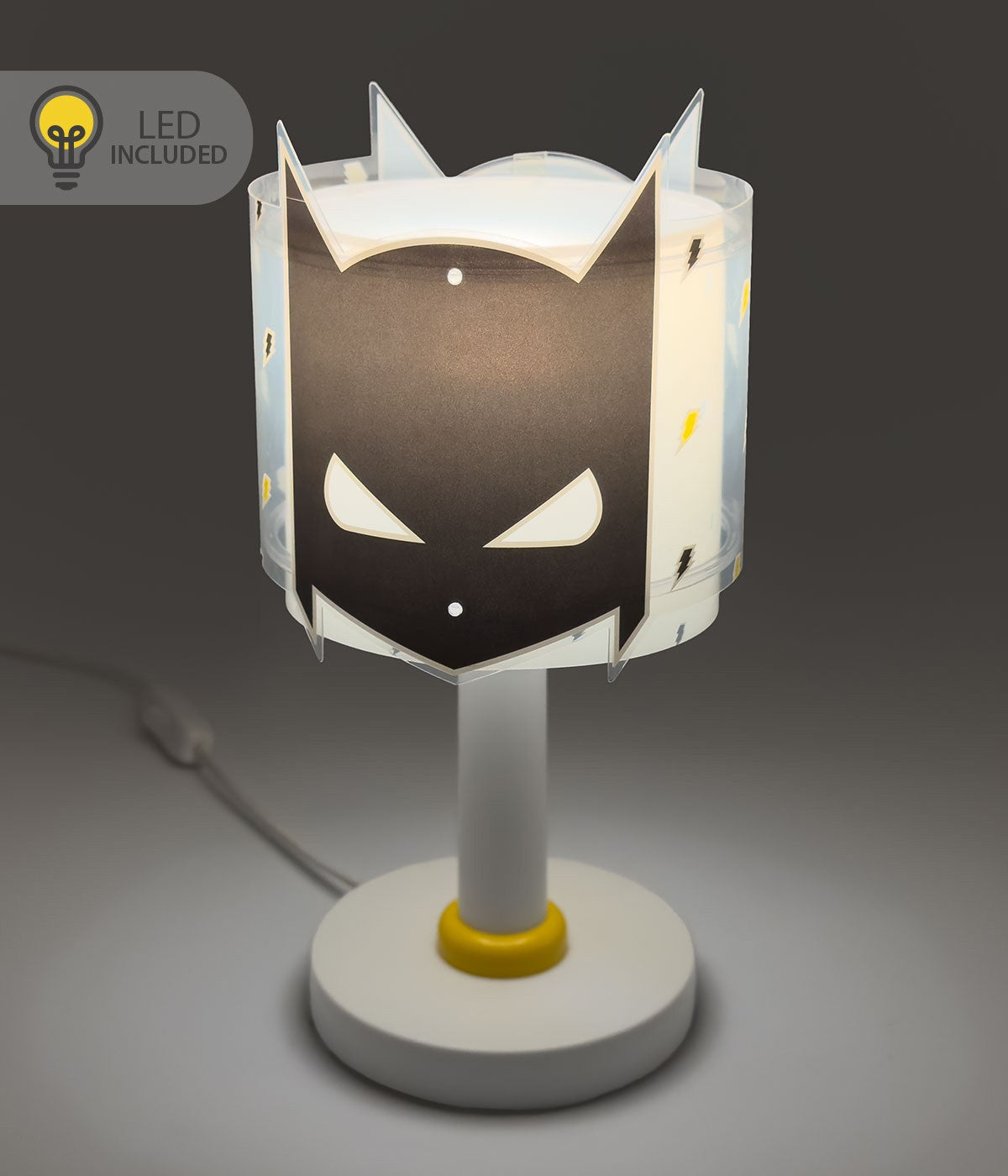 Kinder-Nachttischleuchte Dark Hero – Superheld