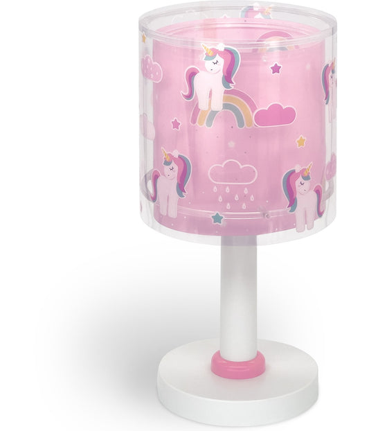 Kinder-Nachttischleuchte Unicorns – Einhorn Rosa