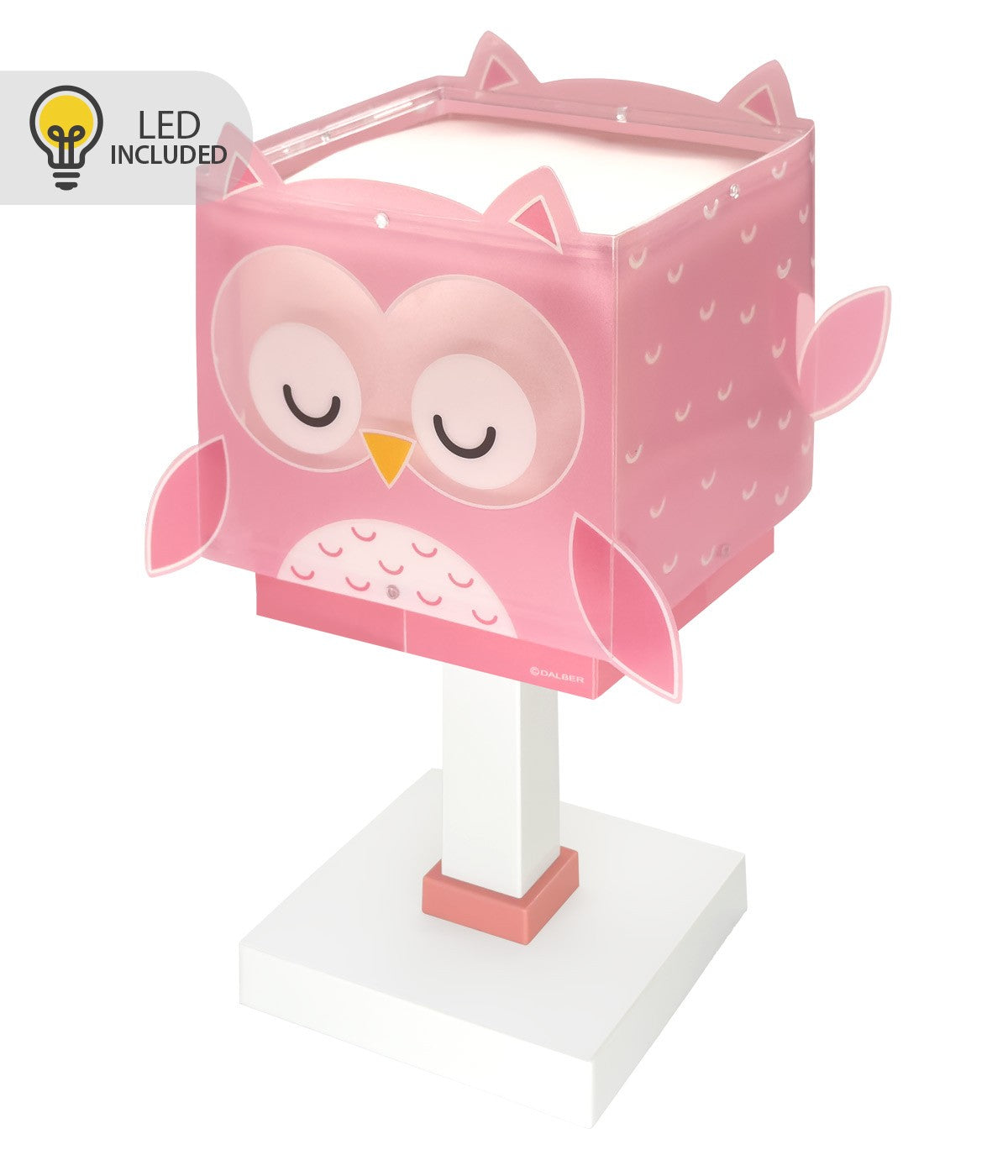 Kinder-Nachttischleuchte Little Pink Owl – Kleine Rosa Eule